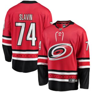 Men's Carolina Hurricanes Jaccob Slavin Fanatics Branded Red Alternate Breakaway Player Jersey