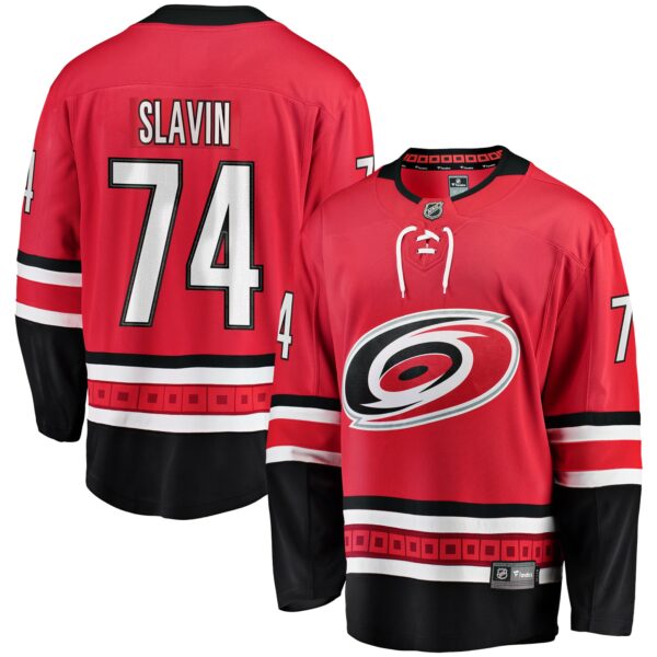 Men’s Carolina Hurricanes Jaccob Slavin Fanatics Branded Red Alternate Breakaway Player Jersey