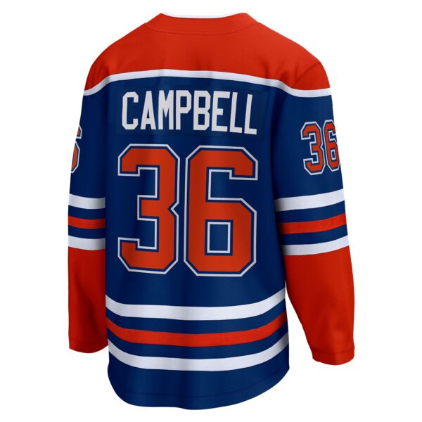 Men’s Edmonton Oilers Jack Campbell Fanatics Branded Royal Home Breakaway Player Jersey