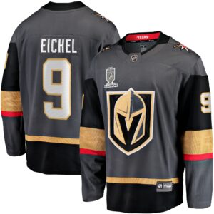 Men's Vegas Golden Knights Jack Eichel Fanatics Branded Black 2023 Stanley Cup Champions Alternate Breakaway Player Jersey