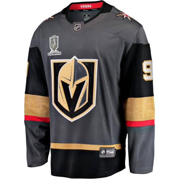 Men’s Vegas Golden Knights Jack Eichel Fanatics Branded Black 2023 Stanley Cup Champions Alternate Breakaway Player Jersey