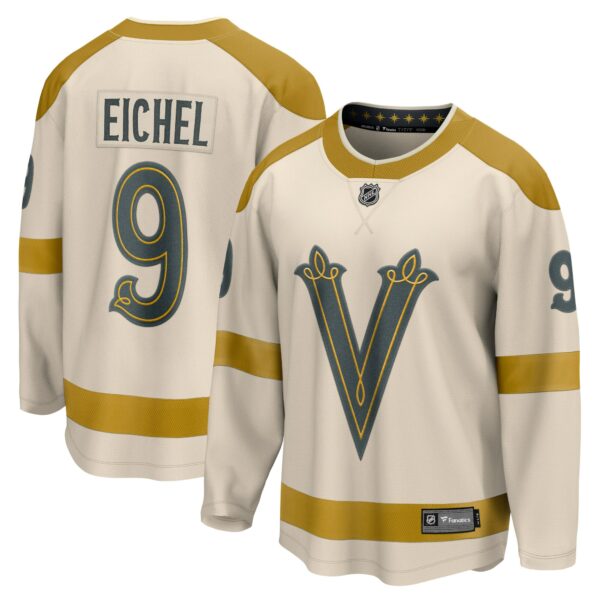 Men’s Vegas Golden Knights Jack Eichel Fanatics Branded Cream 2024 NHL Winter Classic Breakaway Player Jersey