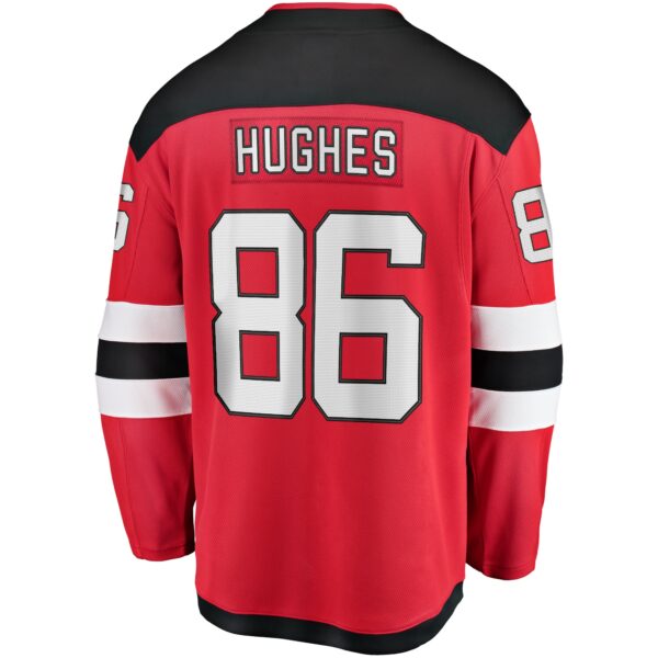 Men’s New Jersey Devils Jack Hughes Fanatics Branded Red Breakaway Player Jersey