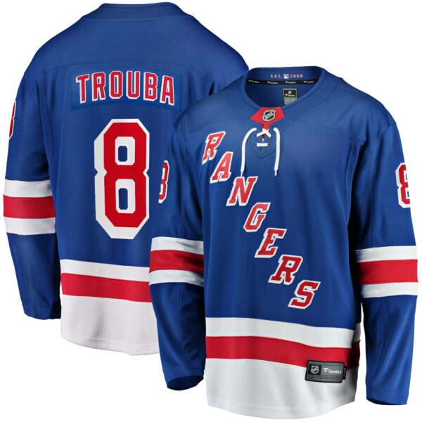 Men’s New York Rangers Jacob Trouba Fanatics Branded Blue Home Breakaway Jersey