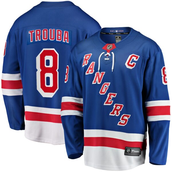 Men’s New York Rangers Jacob Trouba Fanatics Branded Blue Home Breakaway Jersey