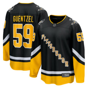 Men's Pittsburgh Penguins Jake Guentzel Fanatics Branded Black Alternate Premier Breakaway Player Jersey