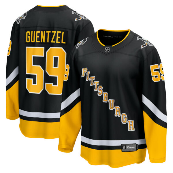 Men’s Pittsburgh Penguins Jake Guentzel Fanatics Branded Black Alternate Premier Breakaway Player Jersey