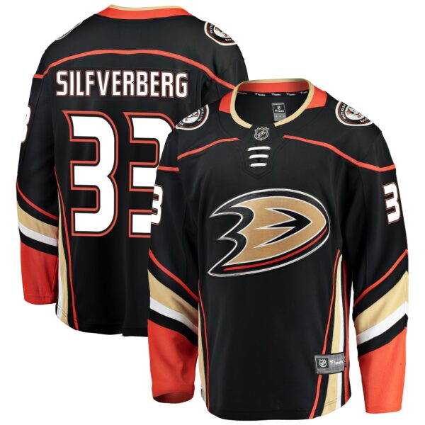 Men’s Anaheim Ducks Jakob Silfverberg Fanatics Branded Black Breakaway Player Jersey