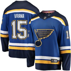 Men's St. Louis Blues Jakub Vrana Fanatics Branded Blue Home Breakaway Jersey