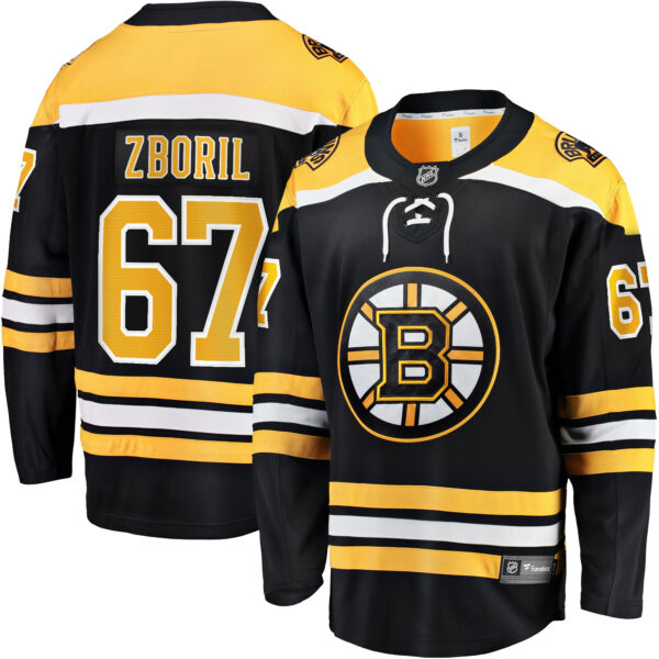 Men’s Boston Bruins Jakub Zboril Fanatics Branded Black Home Breakaway Player Jersey