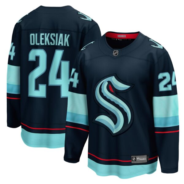 Men’s Seattle Kraken Jamie Oleksiak Fanatics Branded Deep Sea Blue Home Breakaway Player Jersey