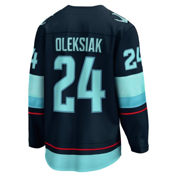 Men’s Seattle Kraken Jamie Oleksiak Fanatics Branded Deep Sea Blue Home Breakaway Player Jersey