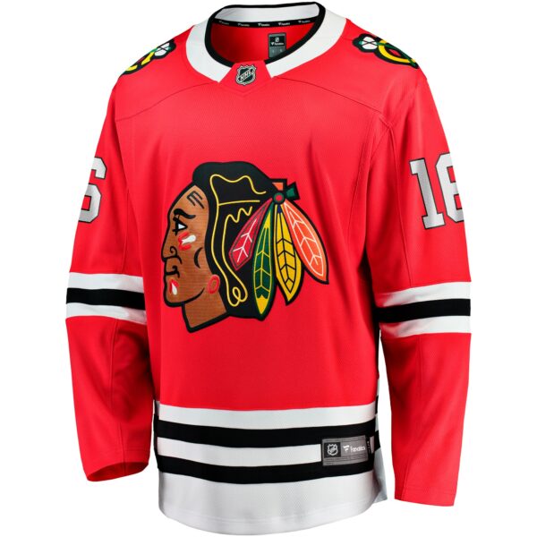 Men’s Chicago Blackhawks Jason Dickinson Fanatics Branded Red Home Breakaway Jersey