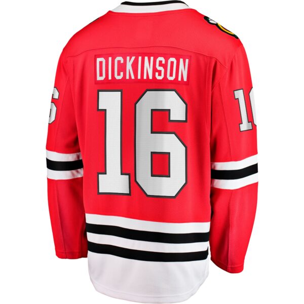 Men’s Chicago Blackhawks Jason Dickinson Fanatics Branded Red Home Breakaway Jersey