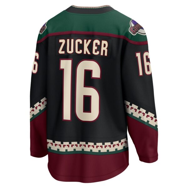 Men’s Arizona Coyotes Jason Zucker Fanatics Branded Black Home Breakaway Jersey