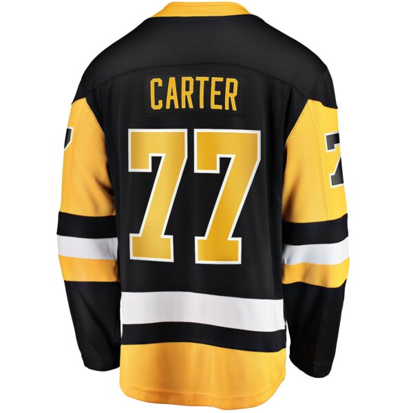 Men’s Pittsburgh Penguins Jeff Carter Fanatics Branded Black Home Breakaway Replica Jersey