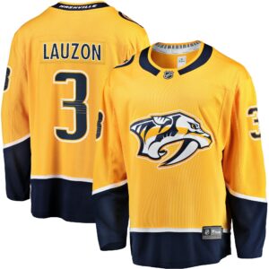 Men's Nashville Predators Jeremy Lauzon Fanatics Branded Gold Home Breakaway Player Jersey