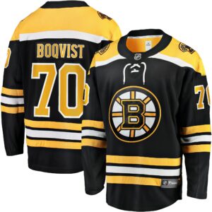 Men's Boston Bruins Jesper Boqvist Fanatics Branded Black Home Breakaway Jersey