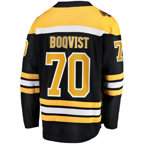 Men’s Boston Bruins Jesper Boqvist Fanatics Branded Black Home Breakaway Jersey