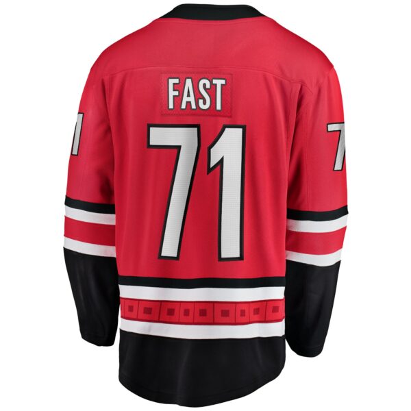 Men’s Carolina Hurricanes Jesper Fast Fanatics Branded Red Alternate Breakaway Jersey