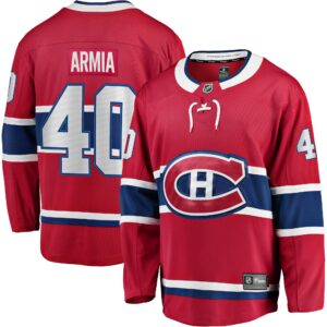 Men's Montreal Canadiens Joel Armia Fanatics Branded Red Home Breakaway Player Jersey