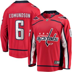 Men's Washington Capitals Joel Edmundson Fanatics Branded Red Home Breakaway Jersey