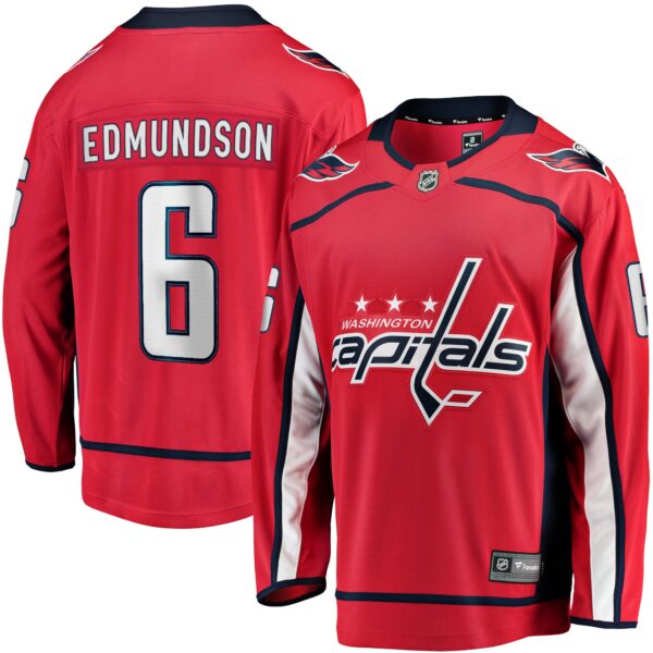 Men’s Washington Capitals Joel Edmundson Fanatics Branded Red Home Breakaway Jersey