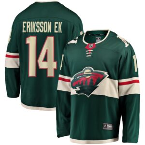 Men's Minnesota Wild Joel Eriksson Ek Fanatics Branded Green Breakaway Jersey