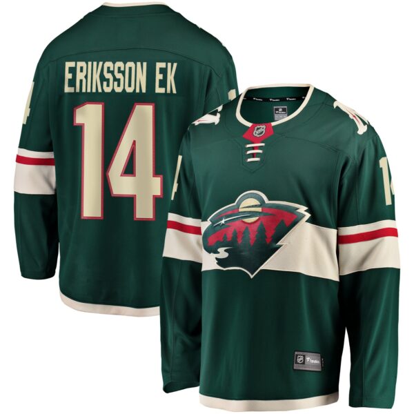 Men’s Minnesota Wild Joel Eriksson Ek Fanatics Branded Green Breakaway Jersey