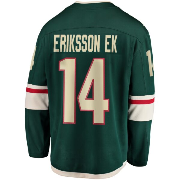 Men’s Minnesota Wild Joel Eriksson Ek Fanatics Branded Green Breakaway Jersey