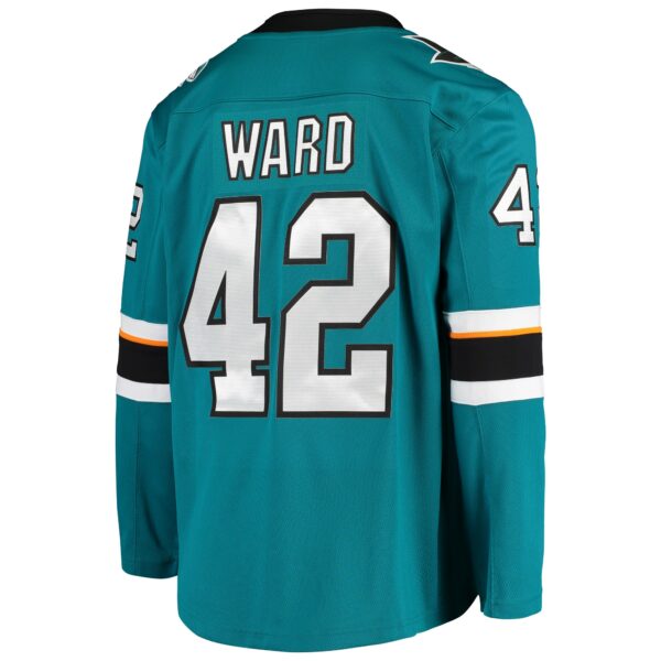 Men’s San Jose Sharks Joel Ward Fanatics Branded Teal Breakaway Home Player Jersey