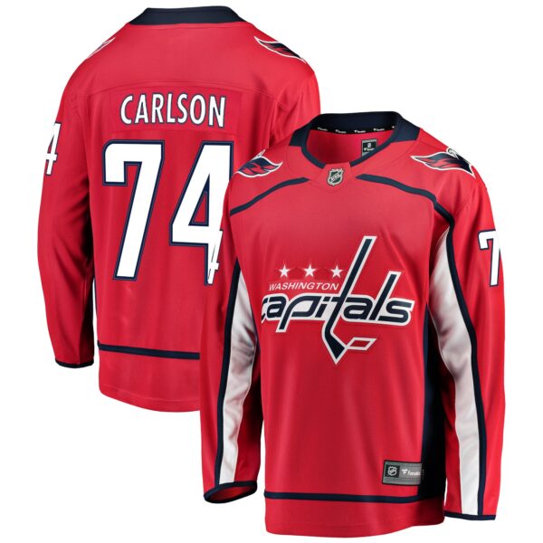 Men’s Washington Capitals John Carlson Fanatics Branded Red Home Breakaway Player Jersey