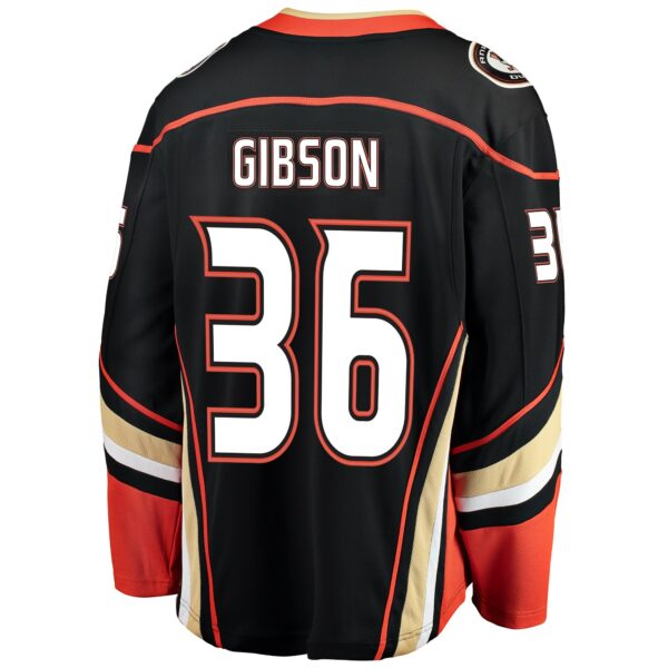 Men’s Anaheim Ducks John Gibson Fanatics Branded Black Breakaway Player Jersey