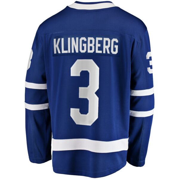 Men’s Toronto Maple Leafs John Klingberg Fanatics Branded Blue Home Breakaway Jersey