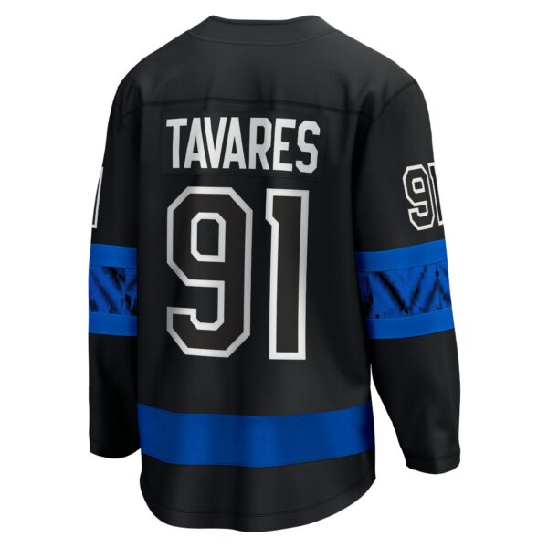 Men’s Toronto Maple Leafs John Tavares Fanatics Branded Black Alternate Premier Breakaway Reversible Player Jersey