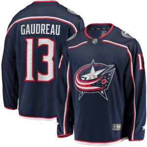 Men's Columbus Blue Jackets Johnny Gaudreau Fanatics Branded Navy Breakaway Player Jersey