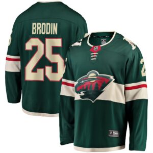 Men's Minnesota Wild Jonas Brodin Fanatics Branded Green Breakaway Jersey