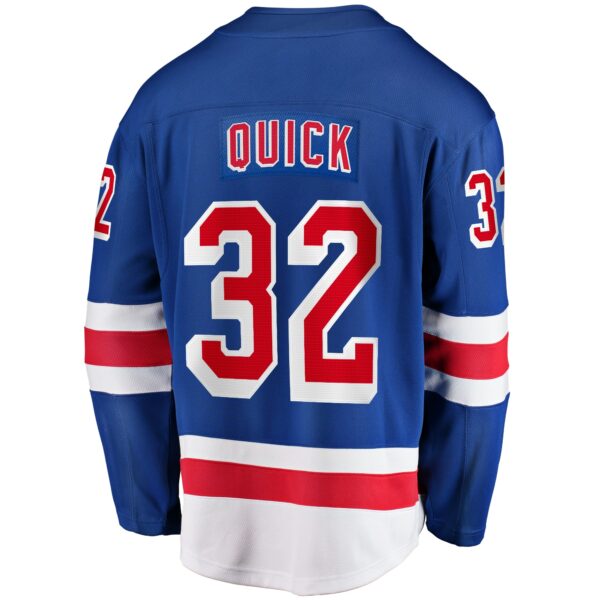 Men’s New York Rangers Jonathan Quick Fanatics Branded Blue Home Breakaway Jersey