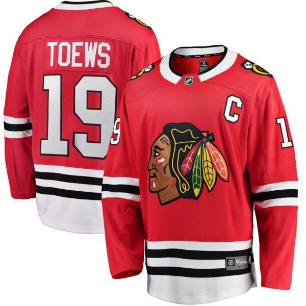 Men’s Chicago Blackhawks Jonathan Toews Fanatics Branded Red Breakaway Player Jersey