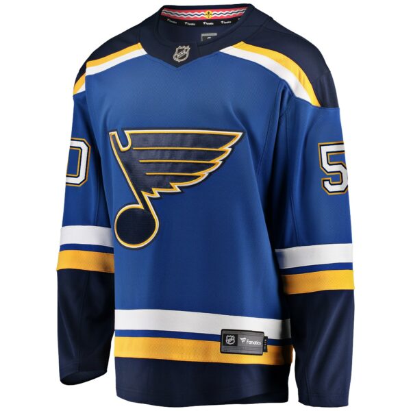 Men’s St. Louis Blues Jordan Binnington Fanatics Branded Blue Breakaway Home Jersey