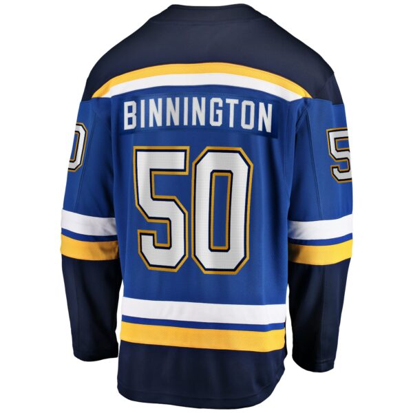 Men’s St. Louis Blues Jordan Binnington Fanatics Branded Blue Breakaway Home Jersey