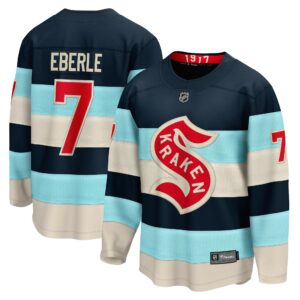 Men's Seattle Kraken Jordan Eberle Fanatics Branded Deep Sea Blue 2024 NHL Winter Classic Breakaway Player Jersey