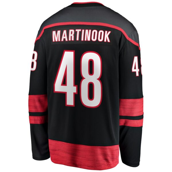 Men’s Carolina Hurricanes Jordan Martinook Fanatics Branded Black Home Breakaway Jersey