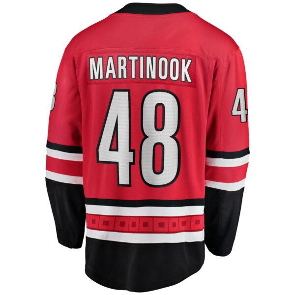 Men’s Carolina Hurricanes Jordan Martinook Fanatics Branded Red Alternate Breakaway Player Jersey