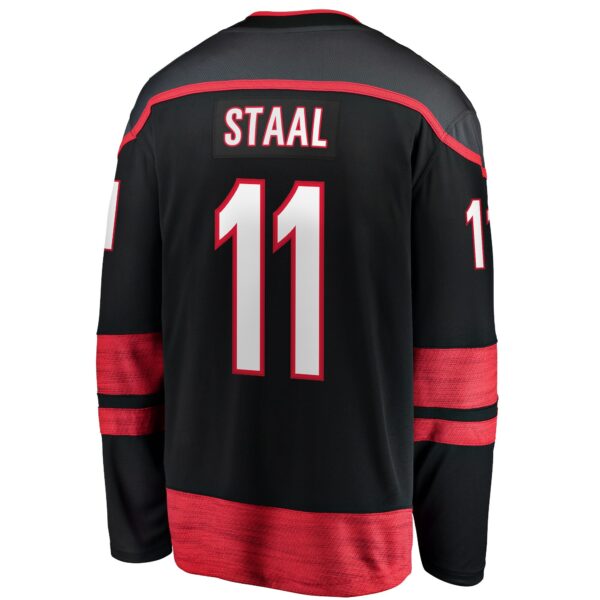 Men’s Carolina Hurricanes Jordan Staal Fanatics Branded Black Home Captain Patch Breakaway Player Jersey