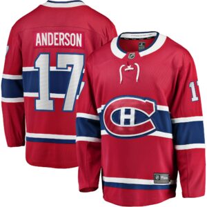 Men's Montreal Canadiens Josh Anderson Fanatics Branded Red Breakaway Player Jersey