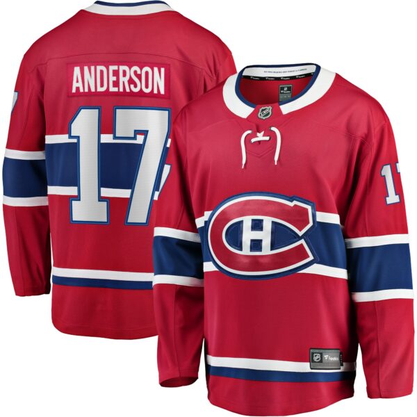 Men’s Montreal Canadiens Josh Anderson Fanatics Branded Red Breakaway Player Jersey