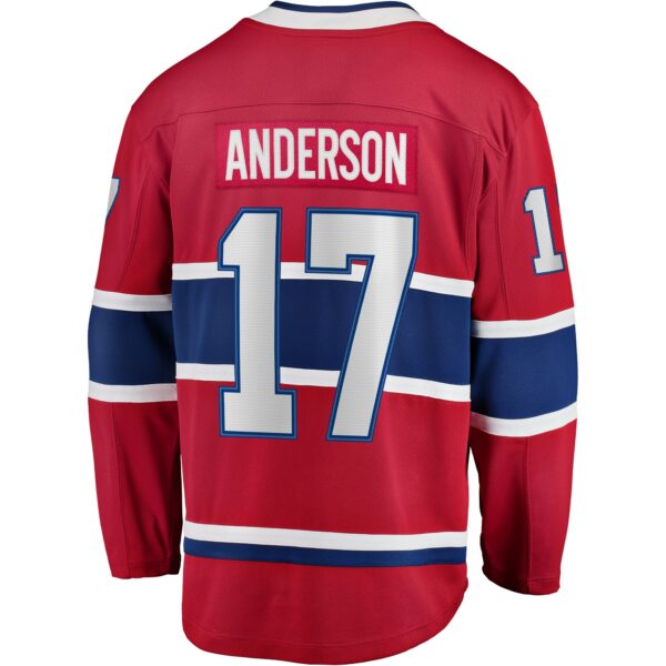 Men’s Montreal Canadiens Josh Anderson Fanatics Branded Red Breakaway Player Jersey