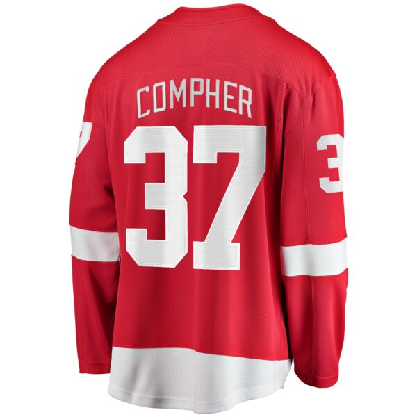 Men’s Detroit Red Wings J.T. Compher Fanatics Branded Red Home Breakaway Jersey