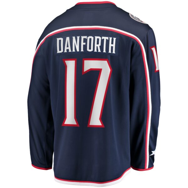 Men’s Columbus Blue Jackets Justin Danforth Fanatics Branded Navy Home Breakaway Player Jersey